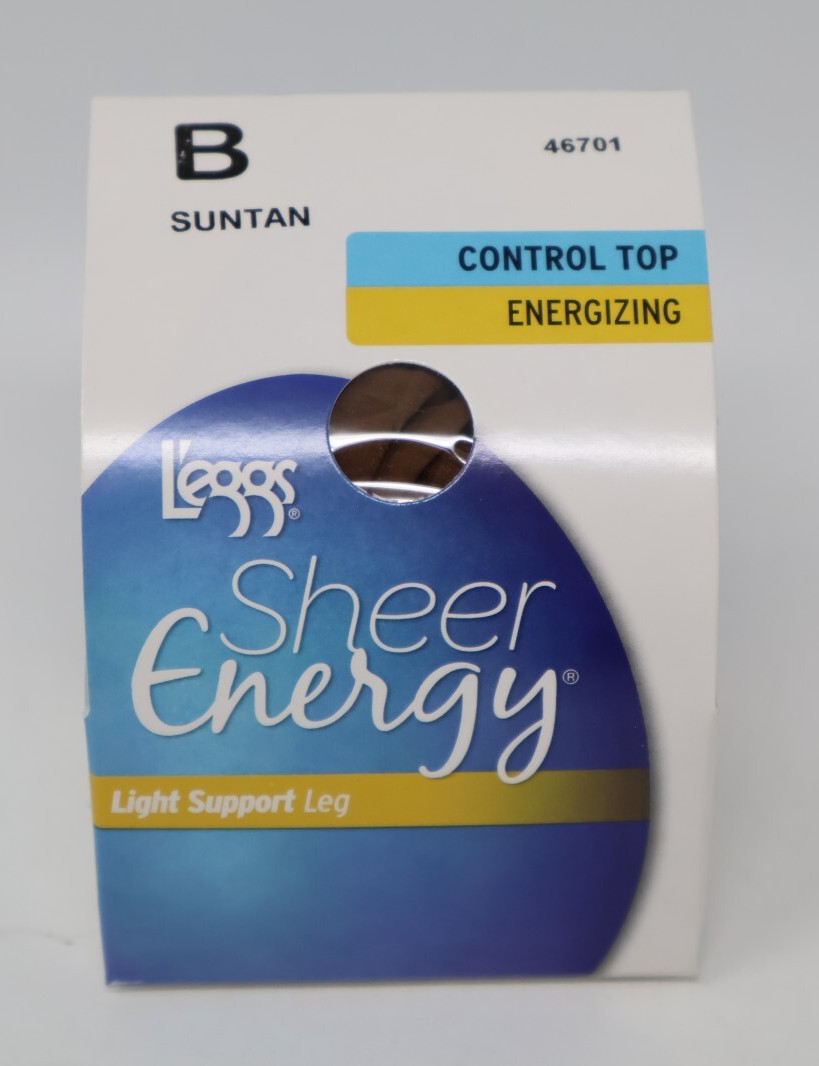L’eggs Sheer Energy Light Support Leg Control Top Pantyhose Suntan B Lot of 4