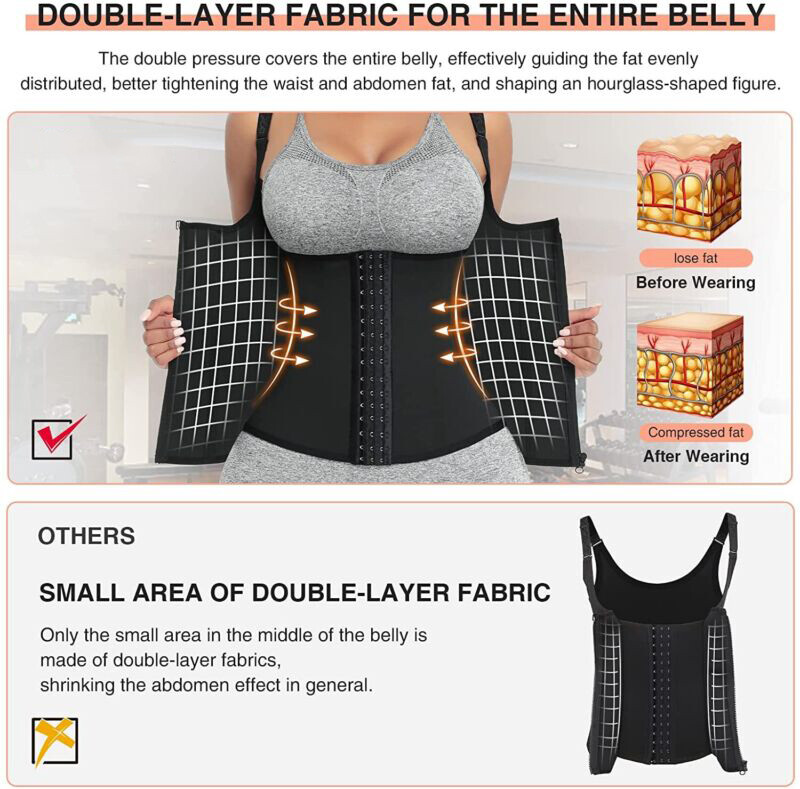 Fajas Reductoras Colombianas Body Shaper Waist Trainer Tummy Control Tank Top US