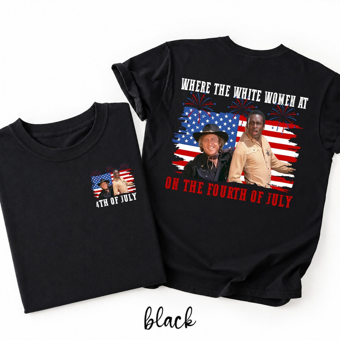 Where The White Women At Fourth of July 1980s Quote America 250 T-Shirt