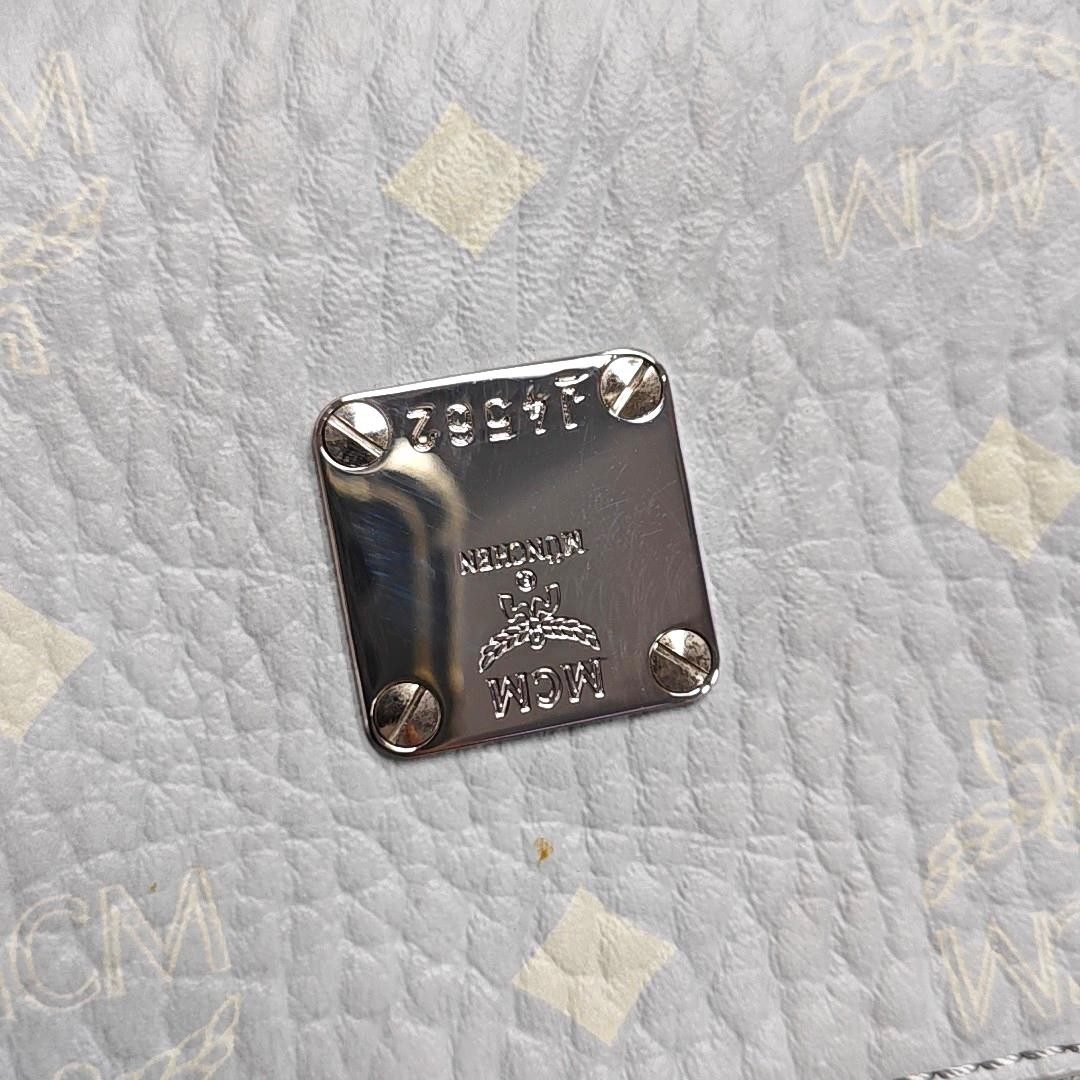 MCM Visetos Aren Monogram Print Trendy Nappa Leather Trim – Very Good #TH3TA1