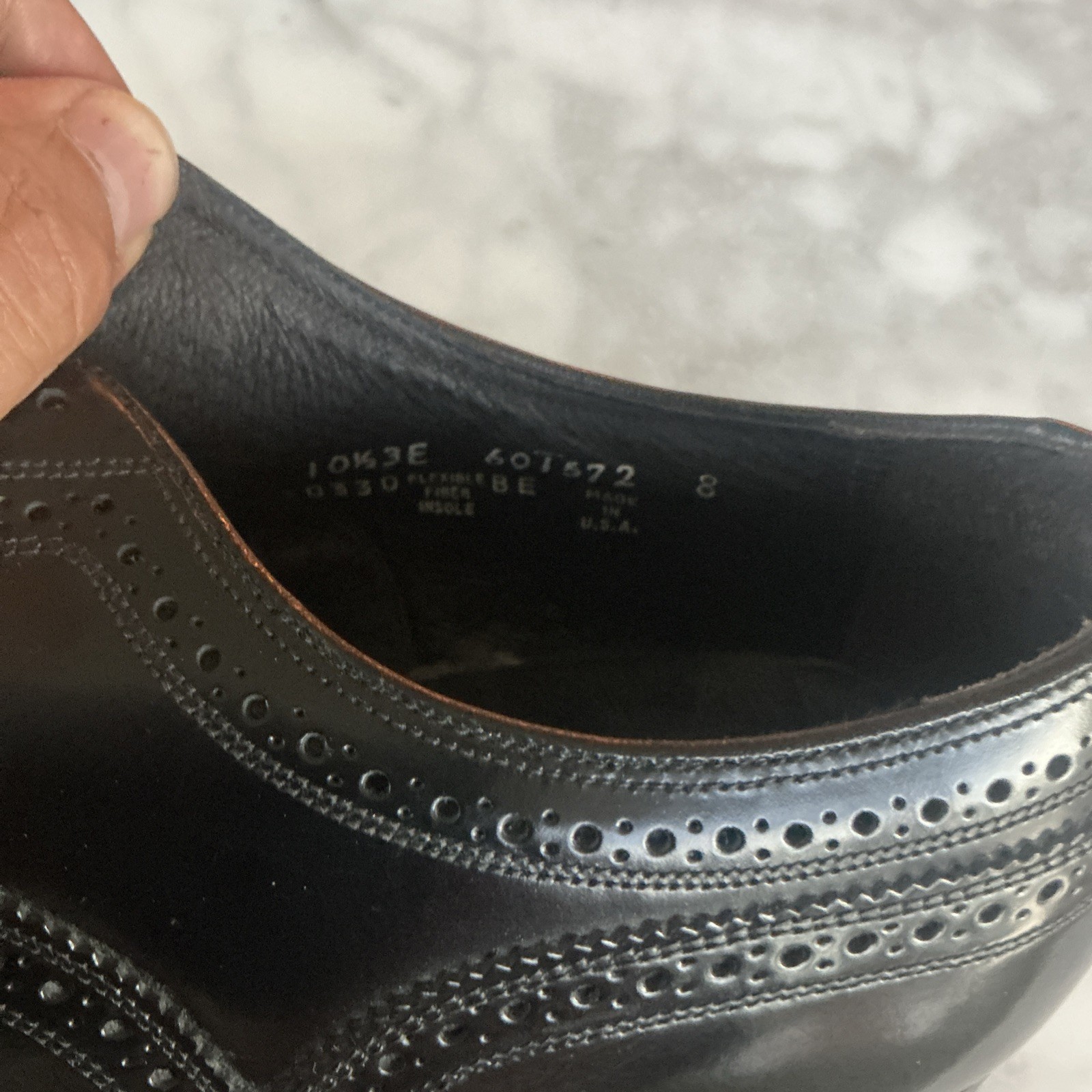 Vntg Florsheim Men’s Dress Wingtip 20330 Black Leather FD’s NEW Sz 10.5 EEE NOS