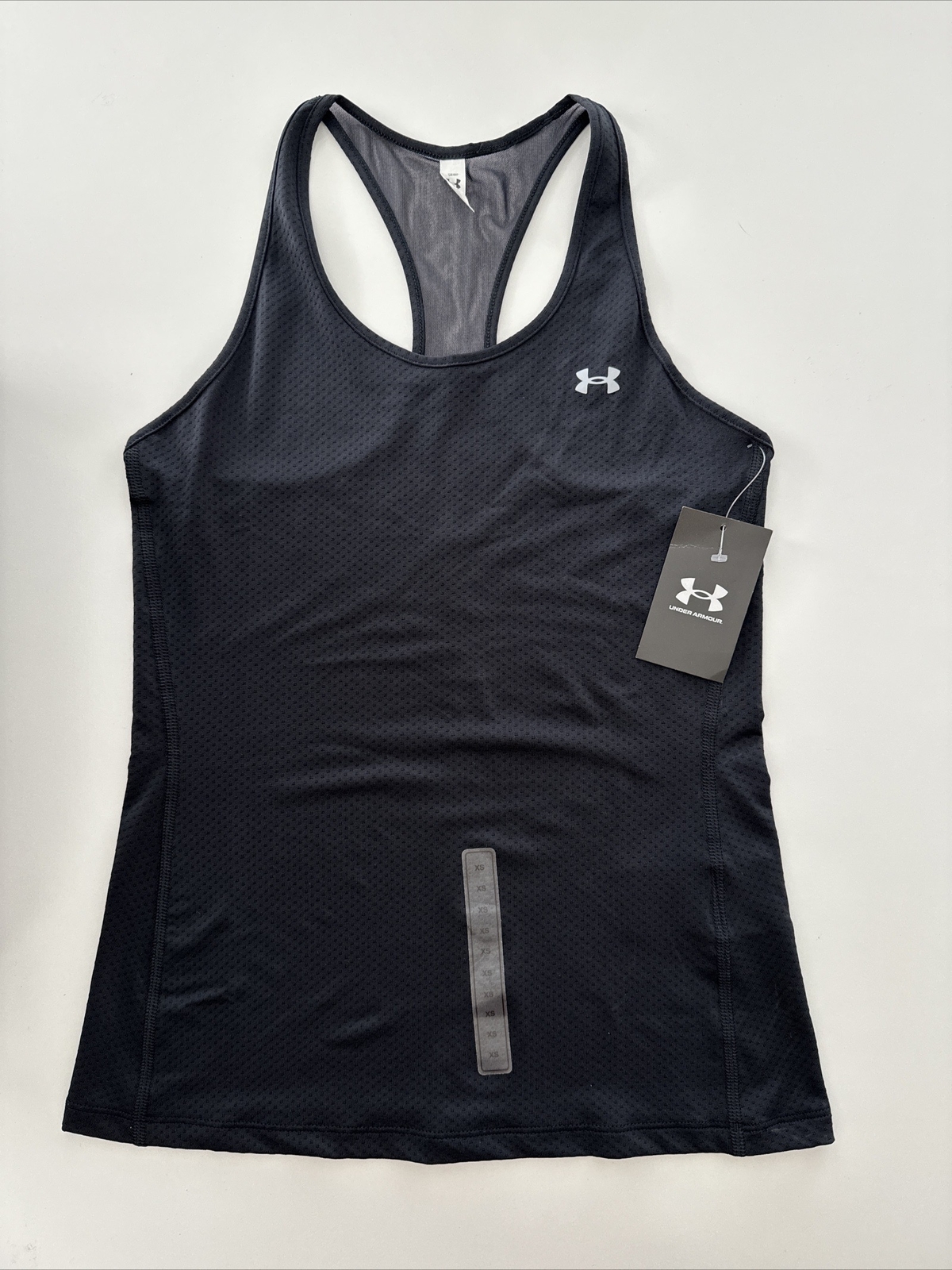 Women’s Under Armour HeatGear Racer Tank Top Size X-Small Black NEW
