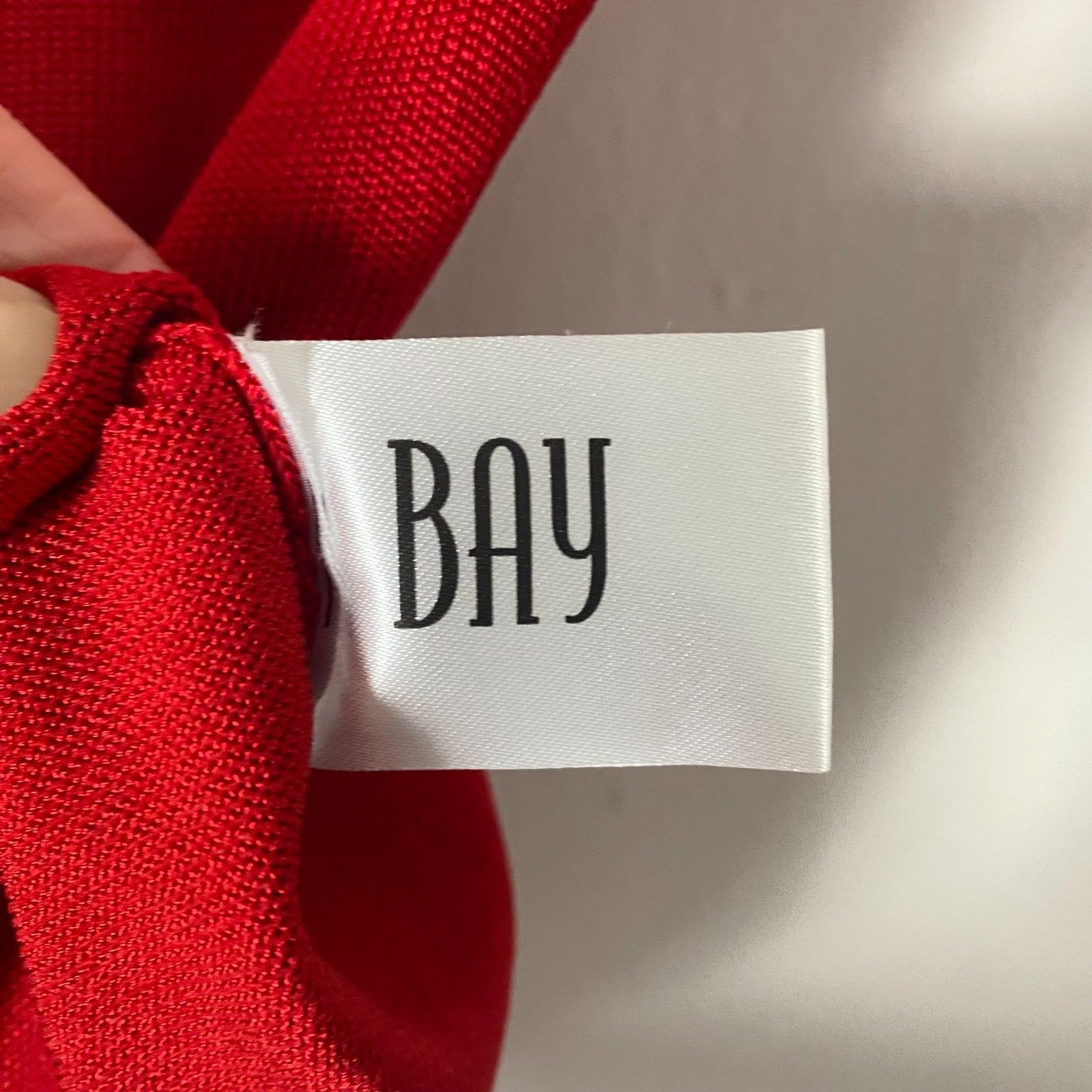 BAY Vintage 90s Y2K Red Bodycon Bandage Zip Top Sweetheart Low Cut Party UK10