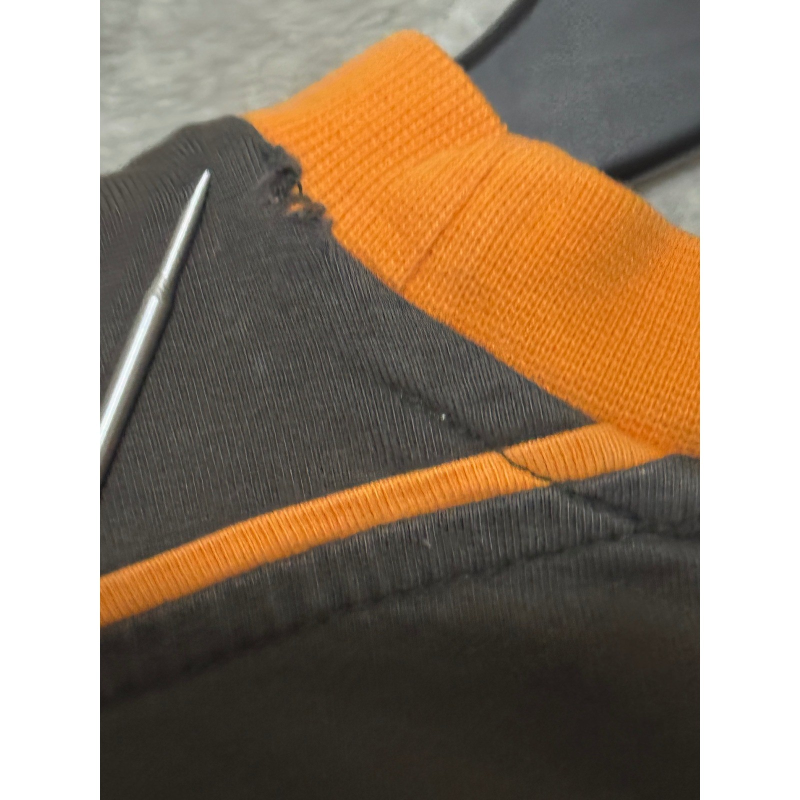 BMW Motorrad Mens XL T-Shirt Charcoal Grey Orange Racing Stripe Cotton Tee