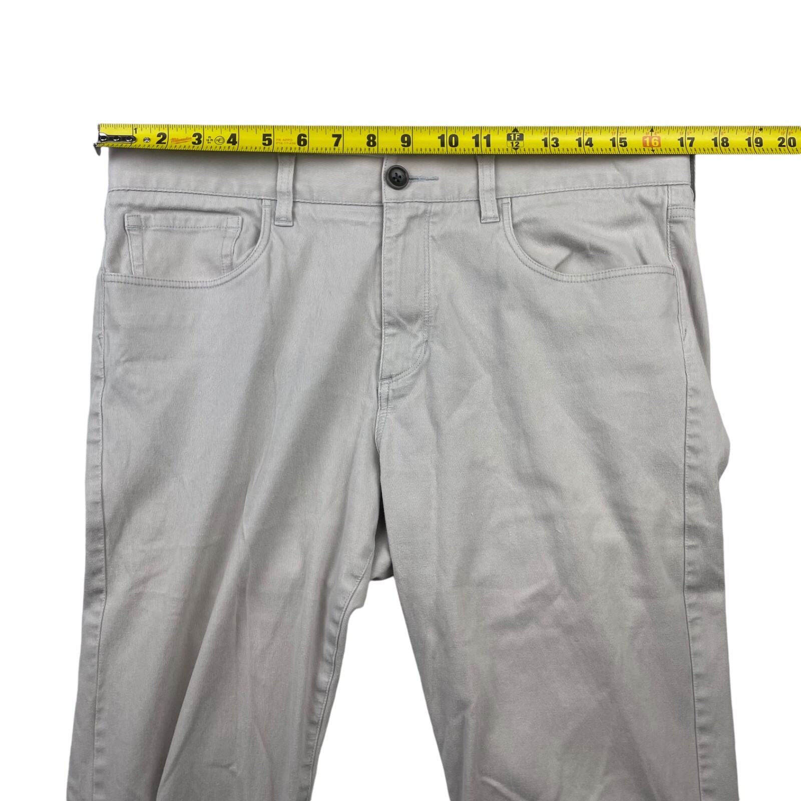 Vince Men’s Cotton Stretch 5-Pocket Pants Light Khaki/Tan • 33×32