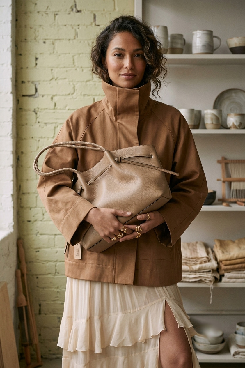 Women’s Large Vegan Leather Tote Bag Oversized Shoulder Handbag Brown