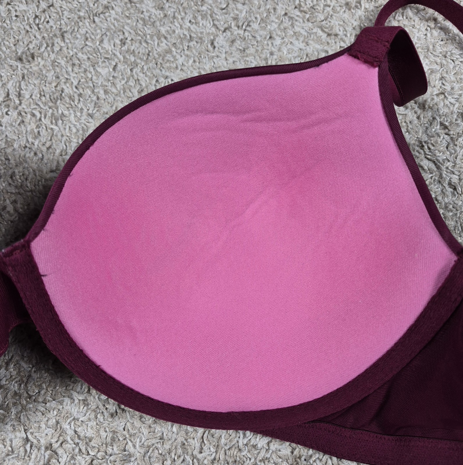 Pink Victorias Secret Wear Everywhere Tshirt Lightly Linend Bra Womens 36D