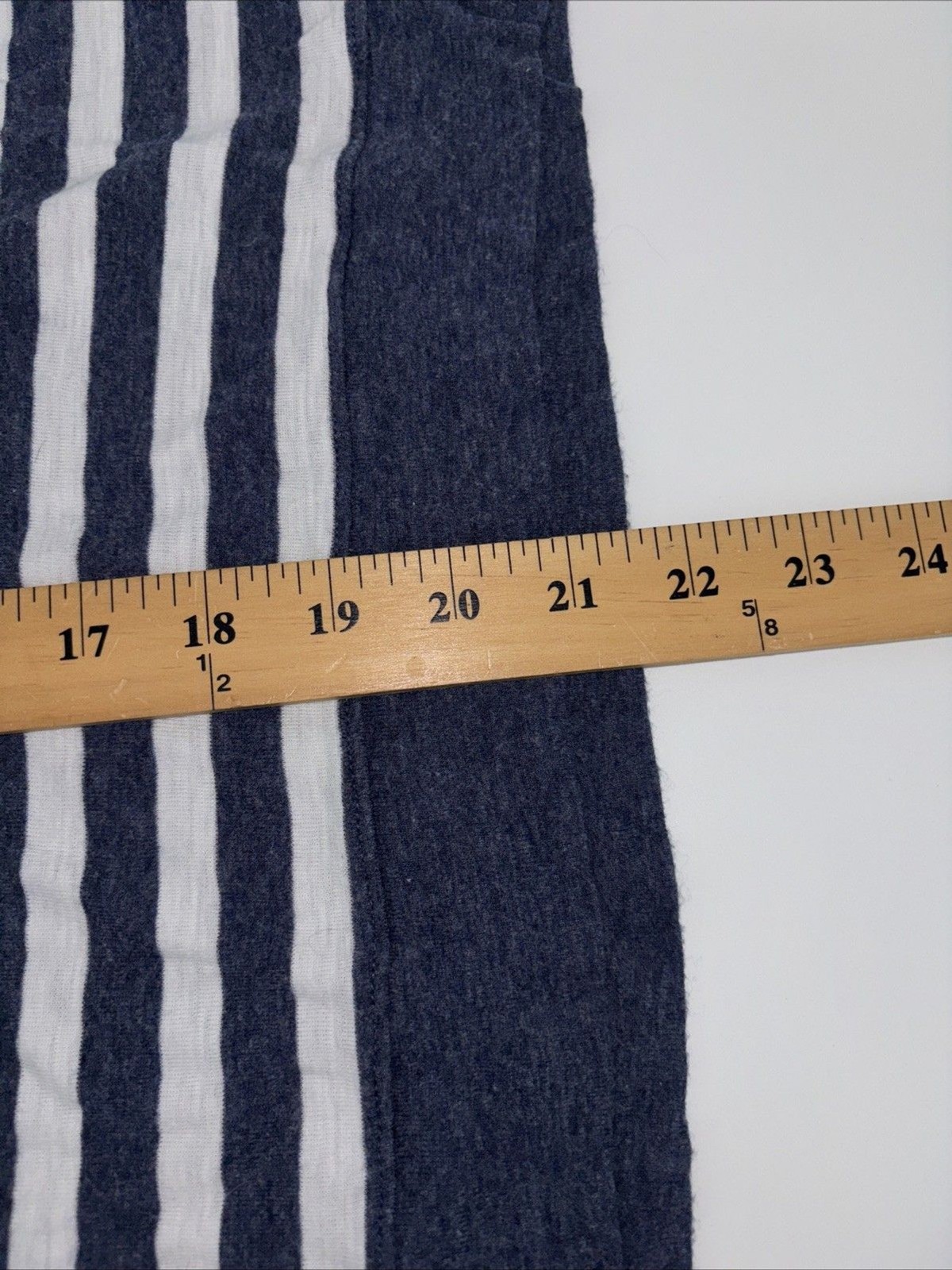 Antibes Blank Women’s Blue White Stripe Top Blouse Shirt Cozy Size Small