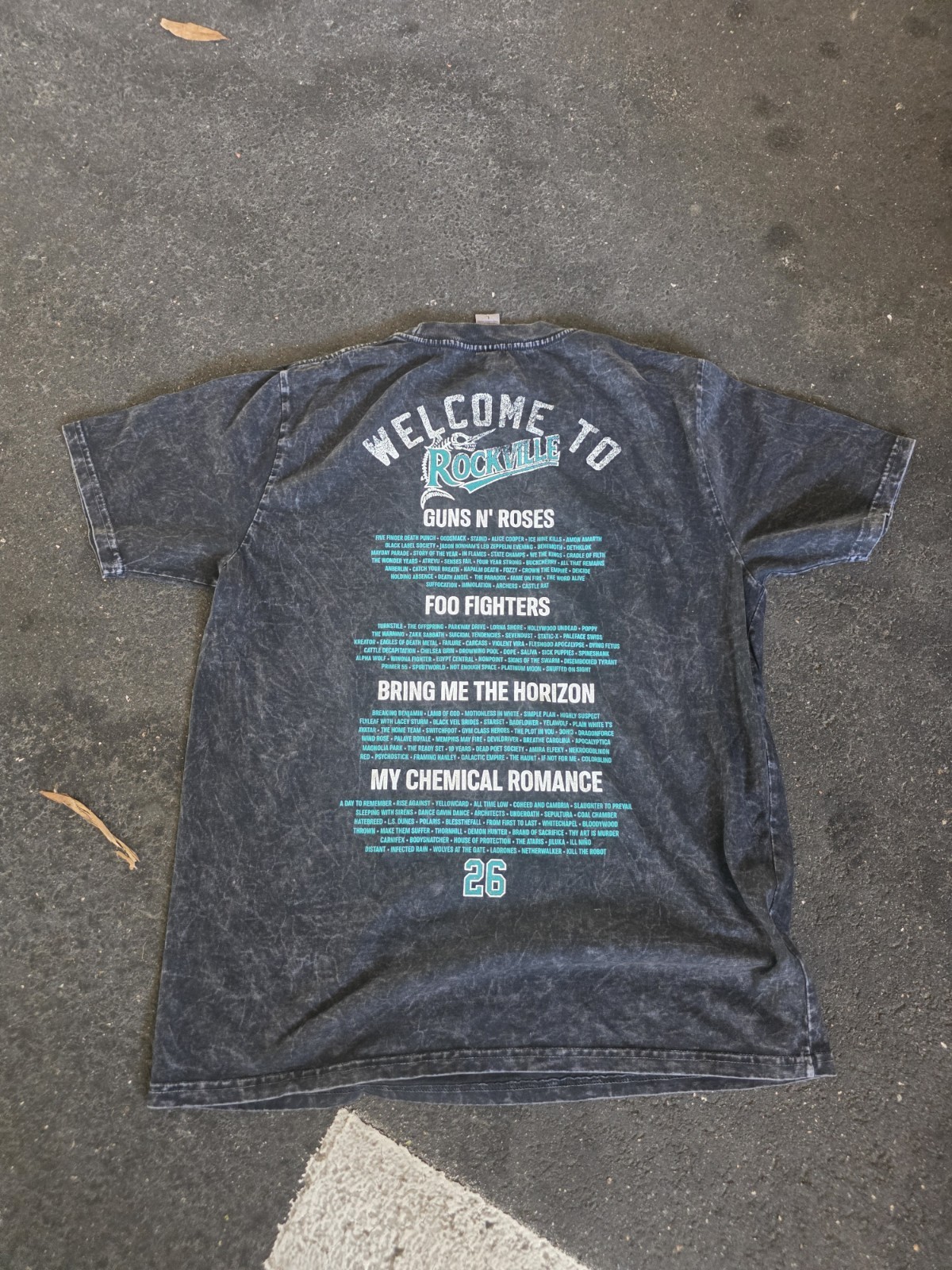 Welcomr To Rockville Marlin’s T Shirt Mineral Wash Black 2026 Daytona X LARGE