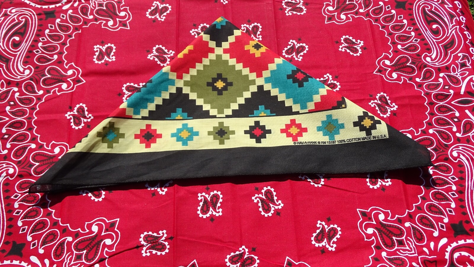 Southwest Argyle 22×22 Bandanna