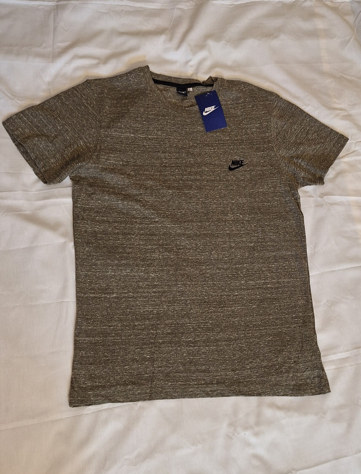 Nike Women’s Cotton T-Shirt Size L Heather Grey Short Sleeve NWT
