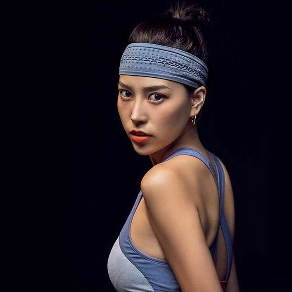 Men Women Outdoor Sports Anti-slip Sweatband Headband Yoga Gym Stretch Head Band