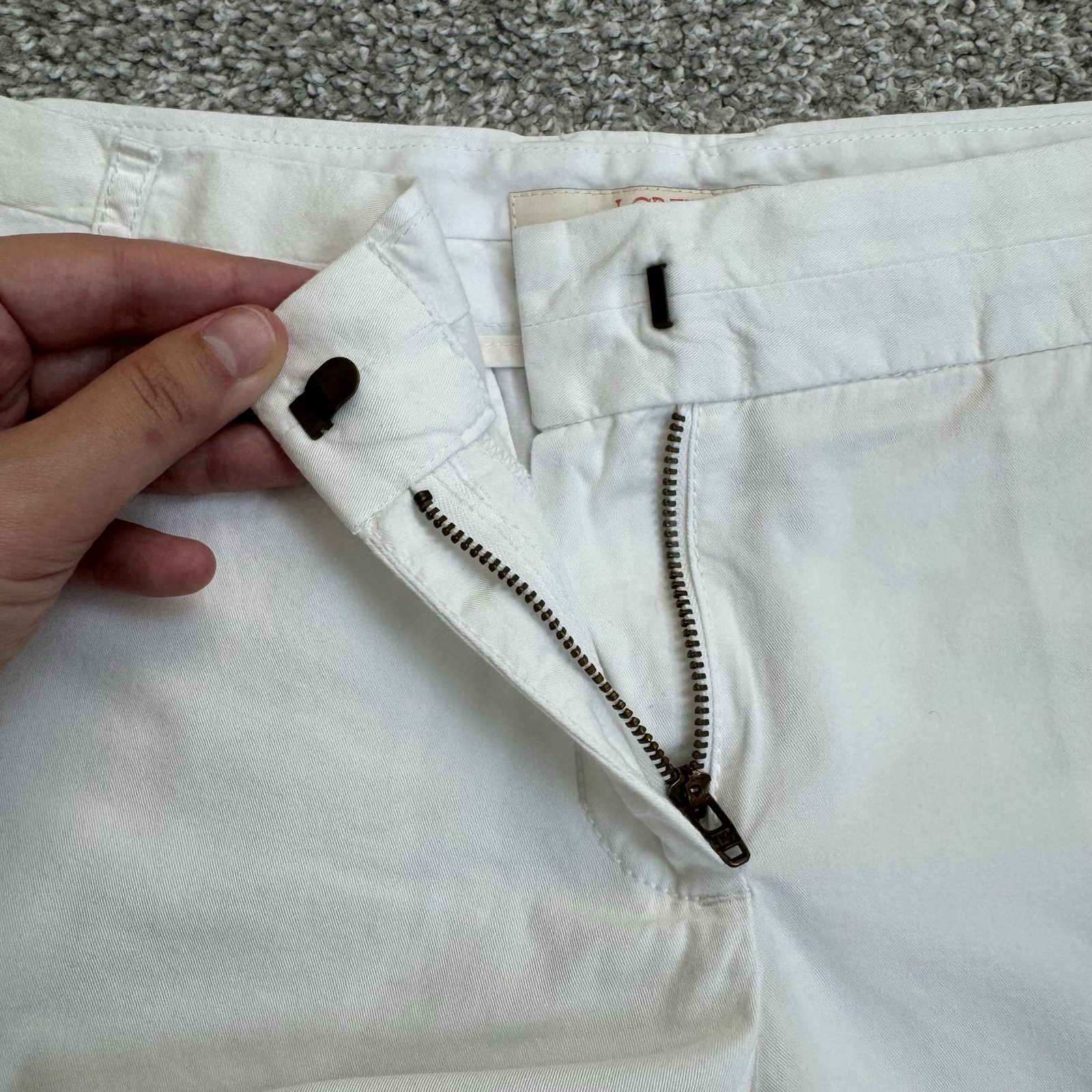 J.Crew Shorts Womens 4 White Chino Broken-In Low Rise Beach Preppy Summer 2015