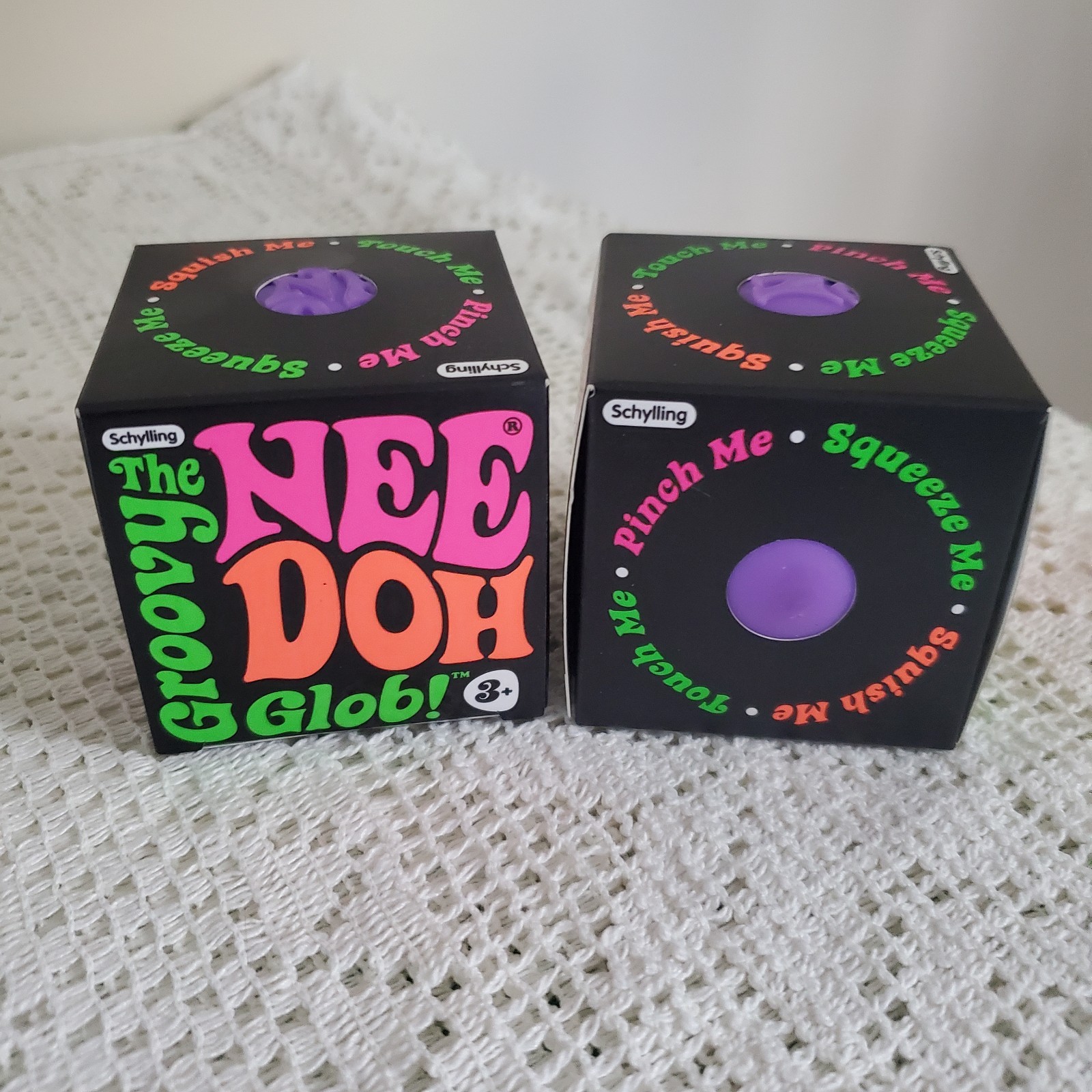 2 Purple NeeDoh Groovy Glob Squishy Toy Fidget Nee Doh Schylling