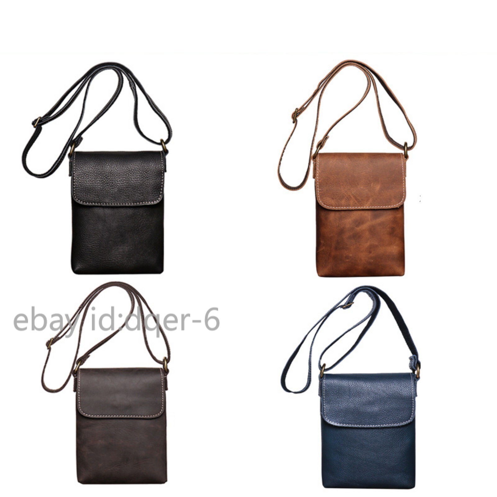 Mens Leather Shoulder Bag Small Crossbody Pouch Vintage Phone Wallet Carrier