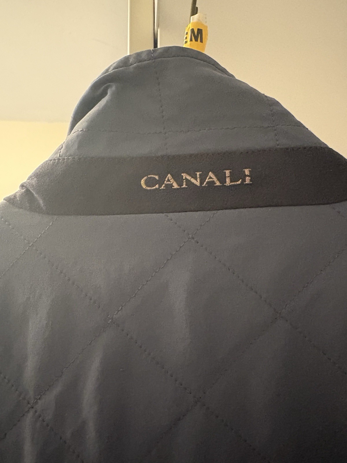 Canali Coat Men Size 54 Overcoat Insulated Button Zip Lined Made In Italy