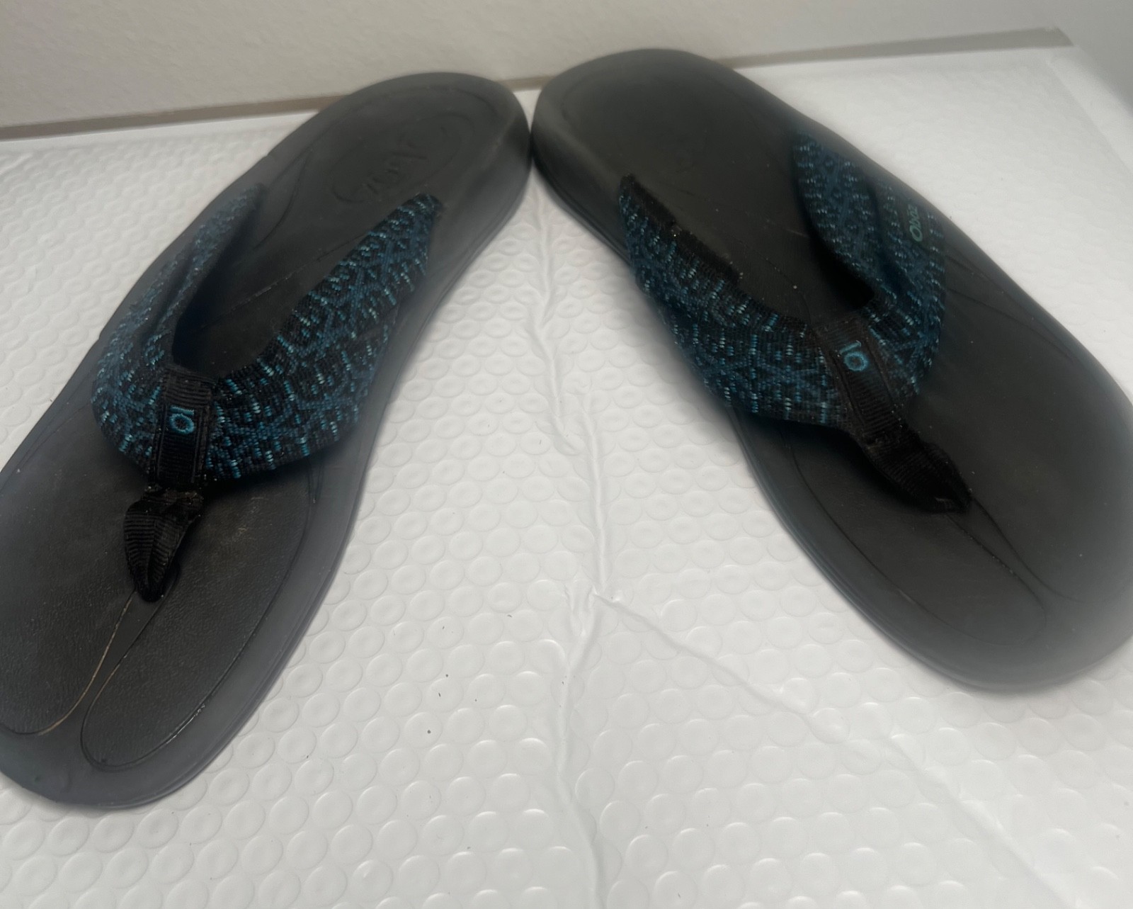 Women’s Oboz Selway Sandals in Blue & Black Pattern, Size 10