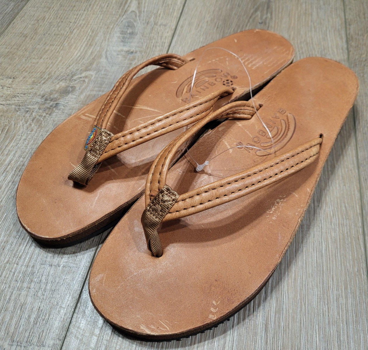 RAINBOW Thong Sandals Double Layer Redwood Womens XL 8.5-9.5 302ALLN Leather $74