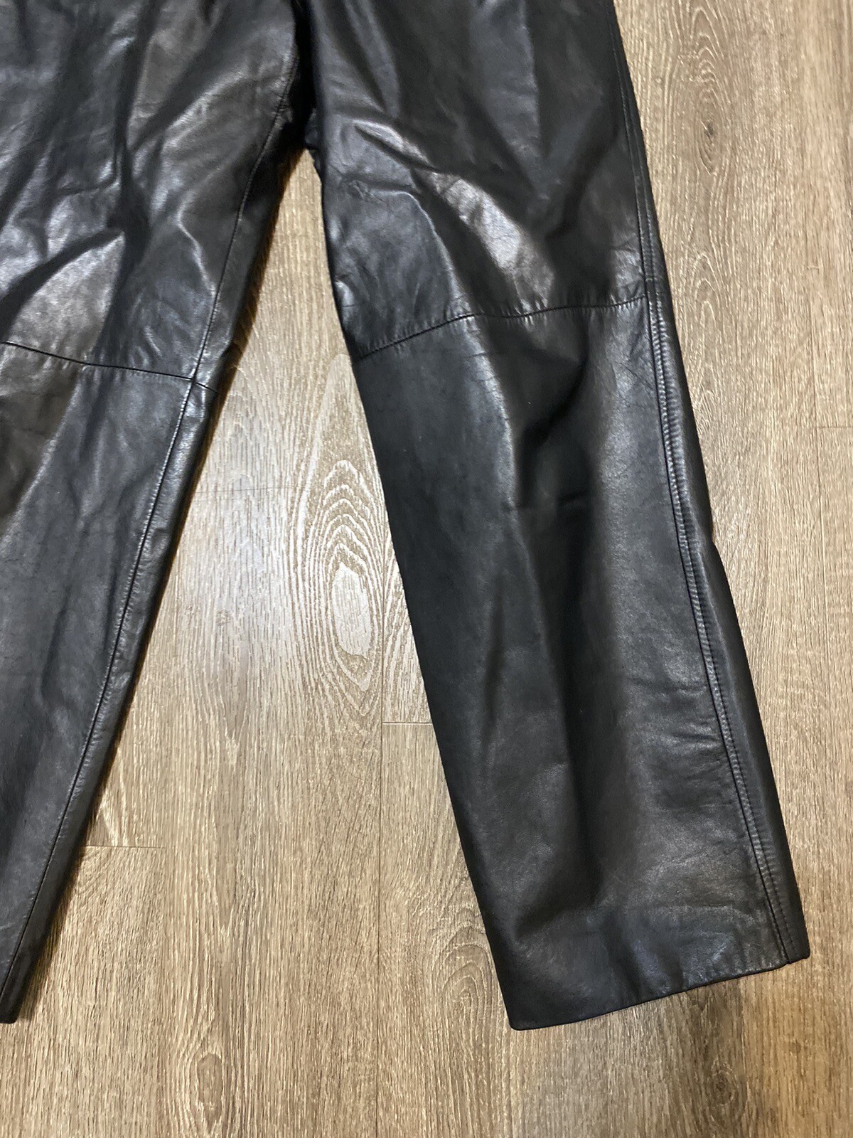 Minty Vintage 80s 90s Women’s Leather Pants Chino Grunge Rage Punk Motorcycle 8