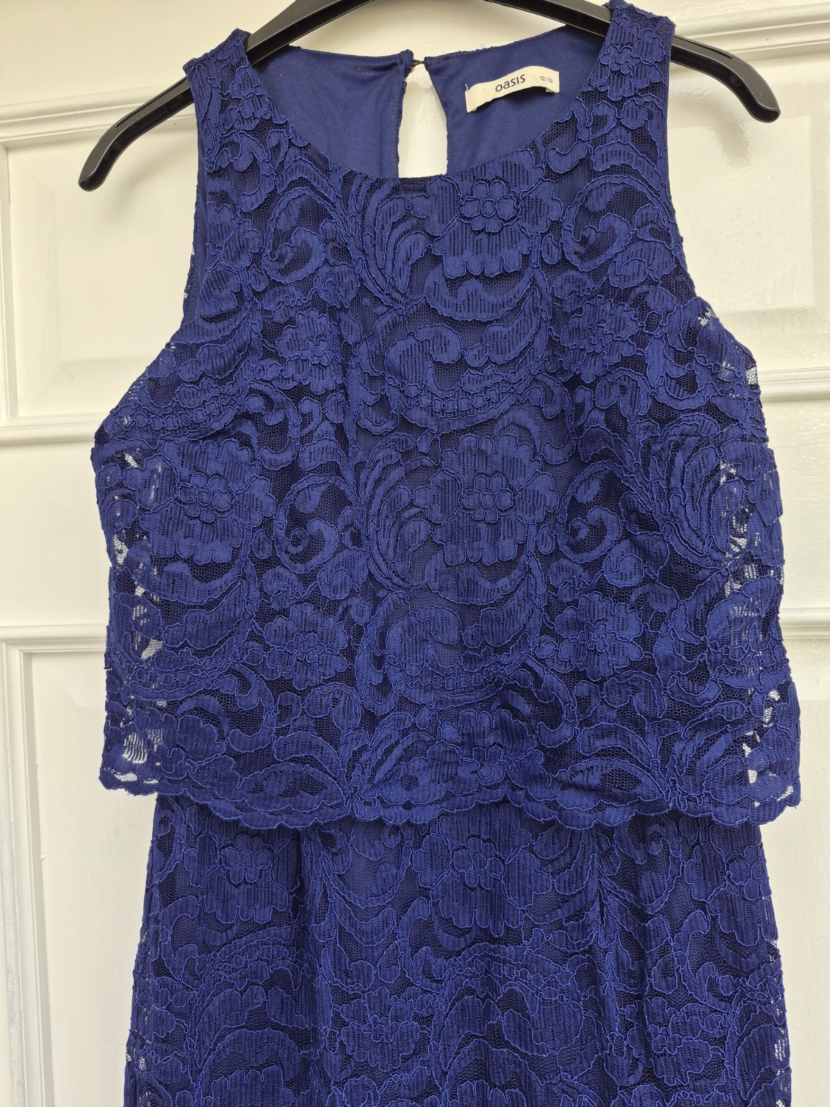 Oasis Royal Blue Lace dress. Size 12. Fully Lined. Good condition.