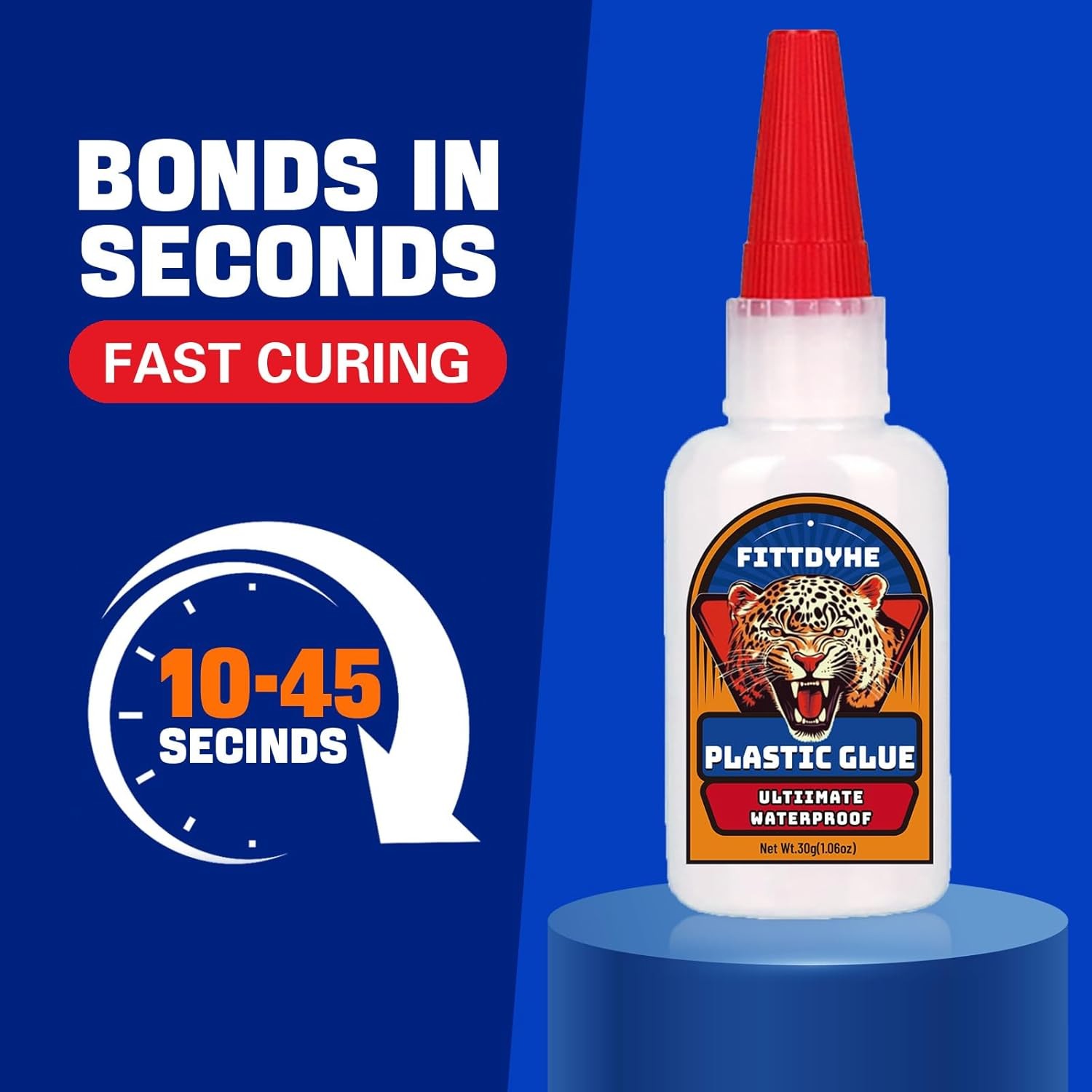 Super Plastic Glue 30 g, for Plastic, Strong Fast Drying Clear 30g
