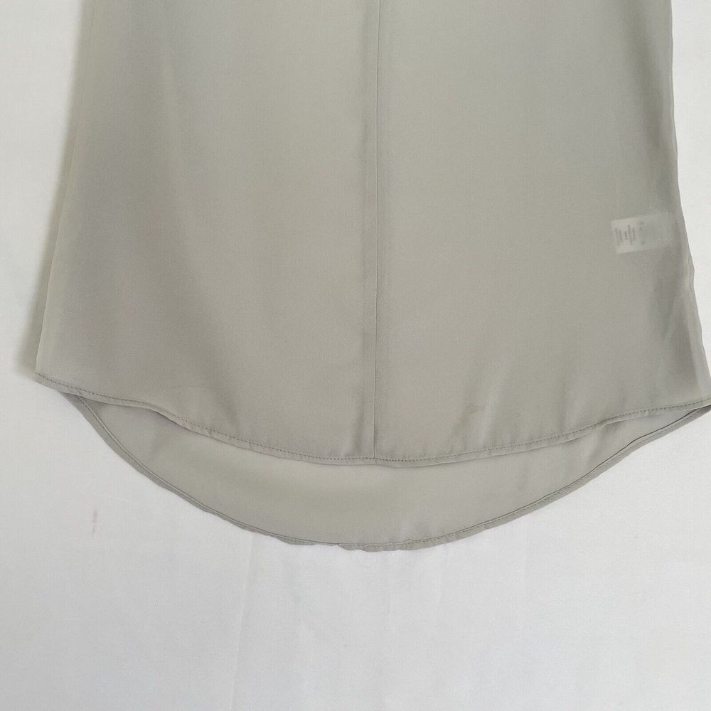 Shinestar Sleeveless Scoop Neck Blouse Women Small Gray Hi-Lo Hem