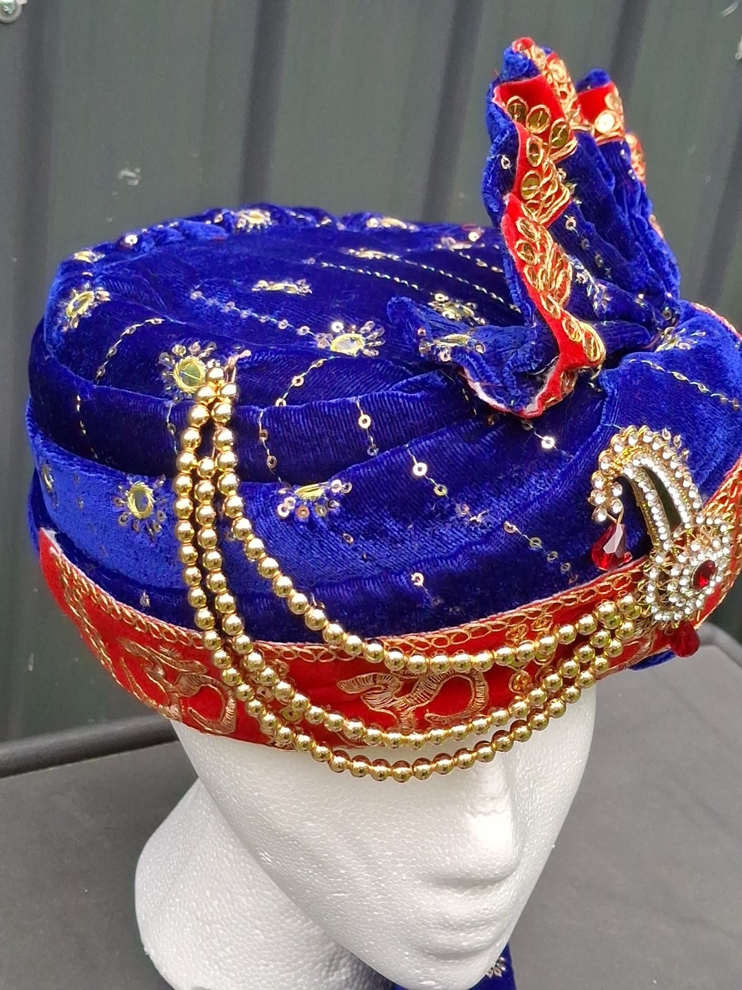 Indian Turban Dulha Safa Pagri Men Groom Wedding Maharajeh Baraati Bollywood Hat