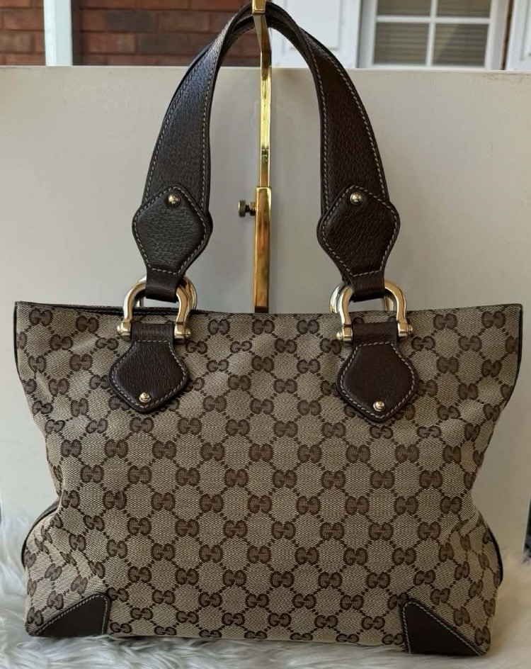 Authentic Small Gucci Canvas Abbey Tote