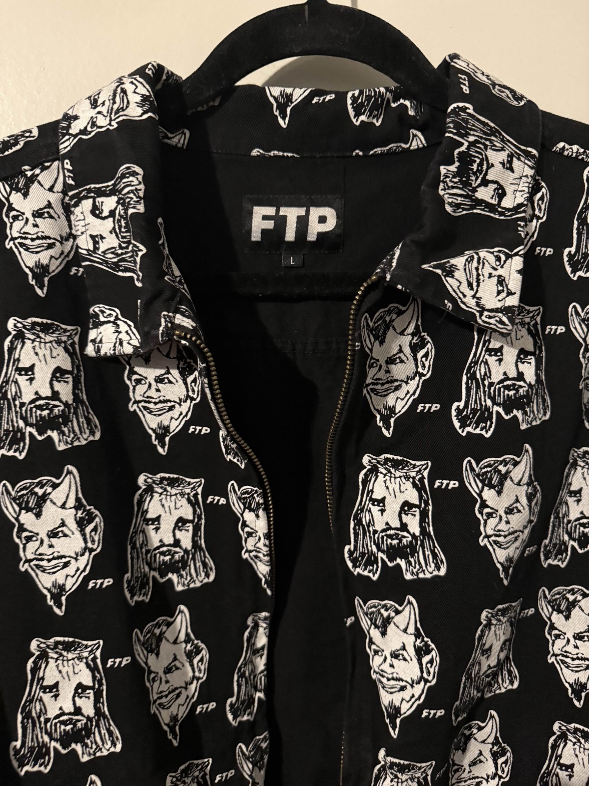 FTP Heaven Or Hell Work Jacket, Black (Size: Large)