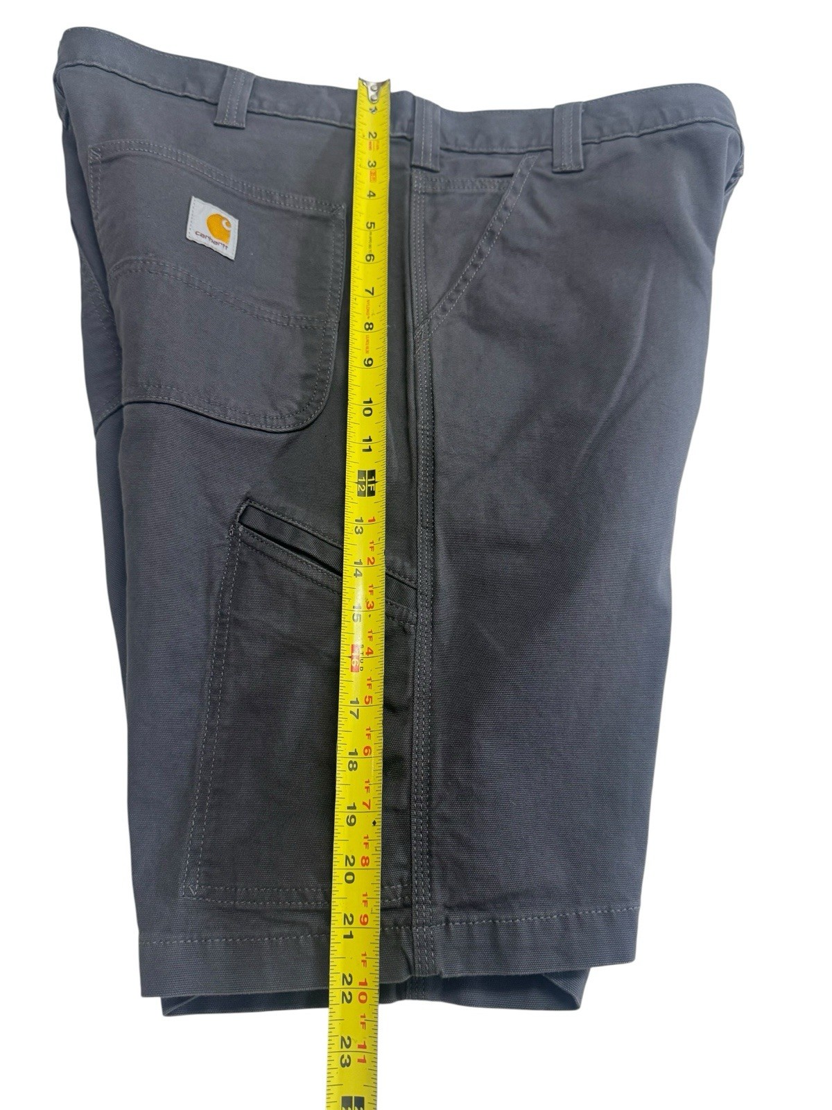 Carhartt 10” Rigby Relaxed Fit Grey Canvas Work Shorts BS2514 Men’s Size 34