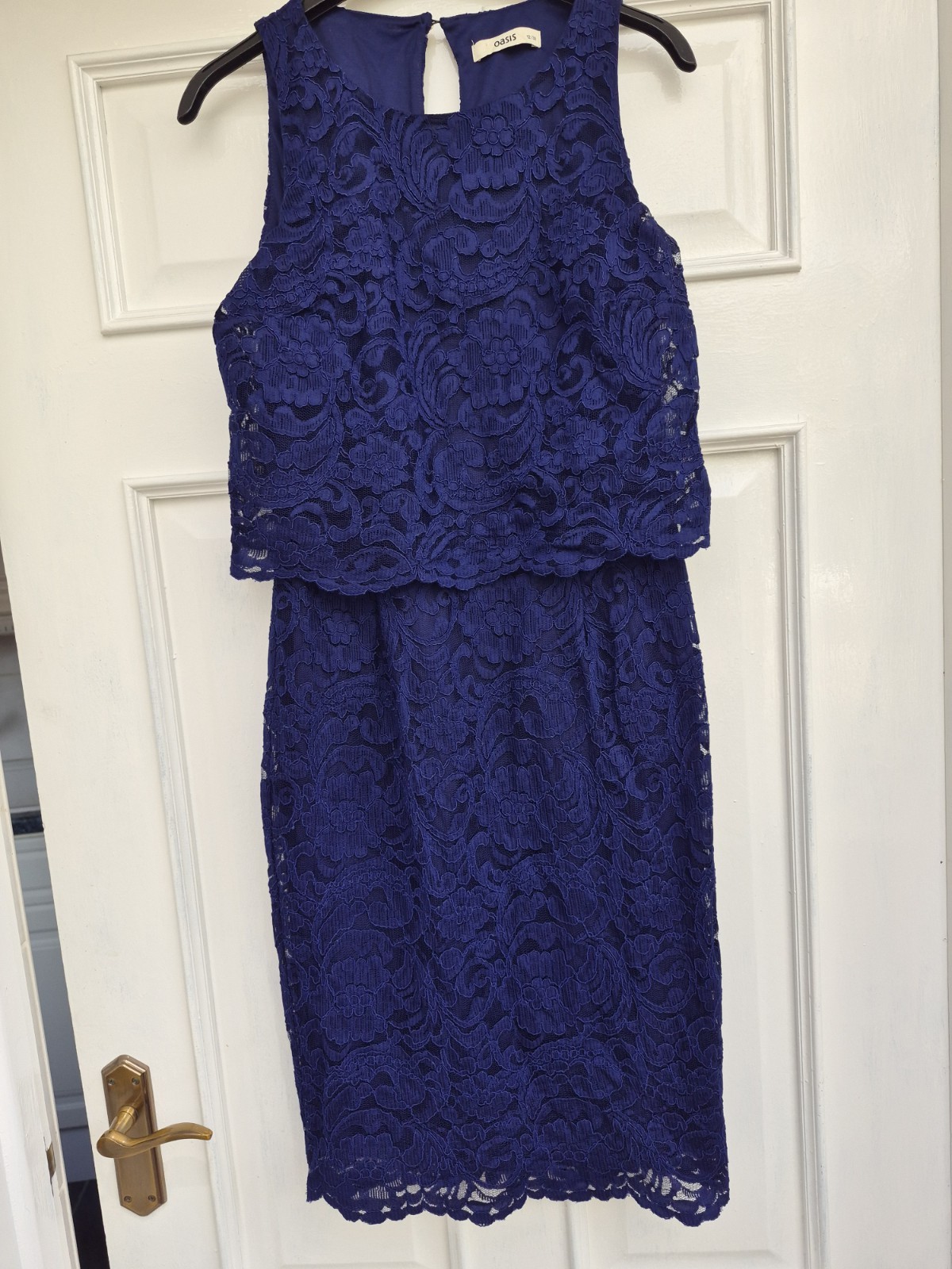 Oasis Royal Blue Lace dress. Size 12. Fully Lined. Good condition.