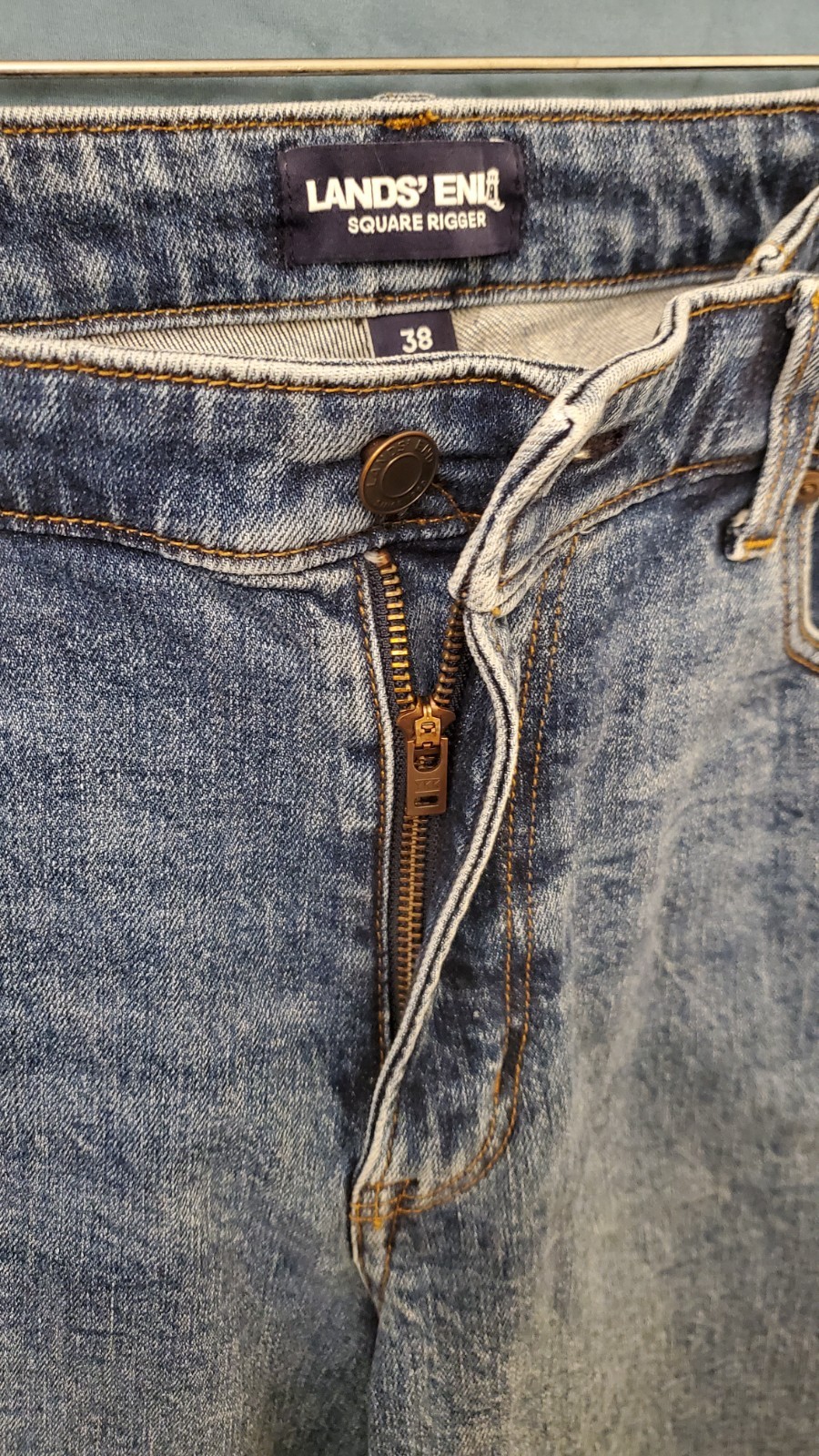 Lands End Men’s Size 38 Jeans Square Rigger Traditional Fit