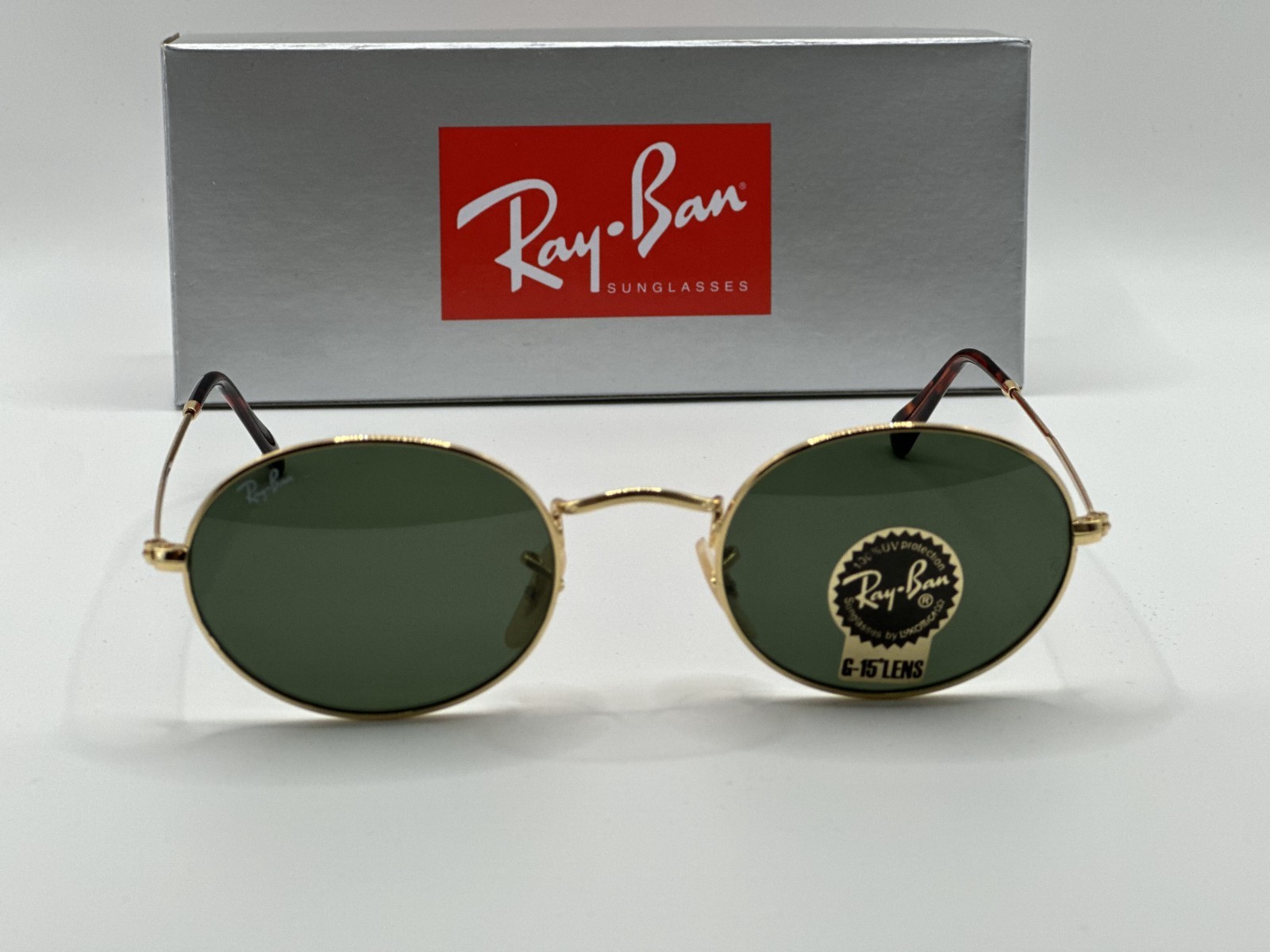 Ray Ban Sunglasses OVAL RB3547 001/31 Gold Frame /Green G-15 Lens 54MM