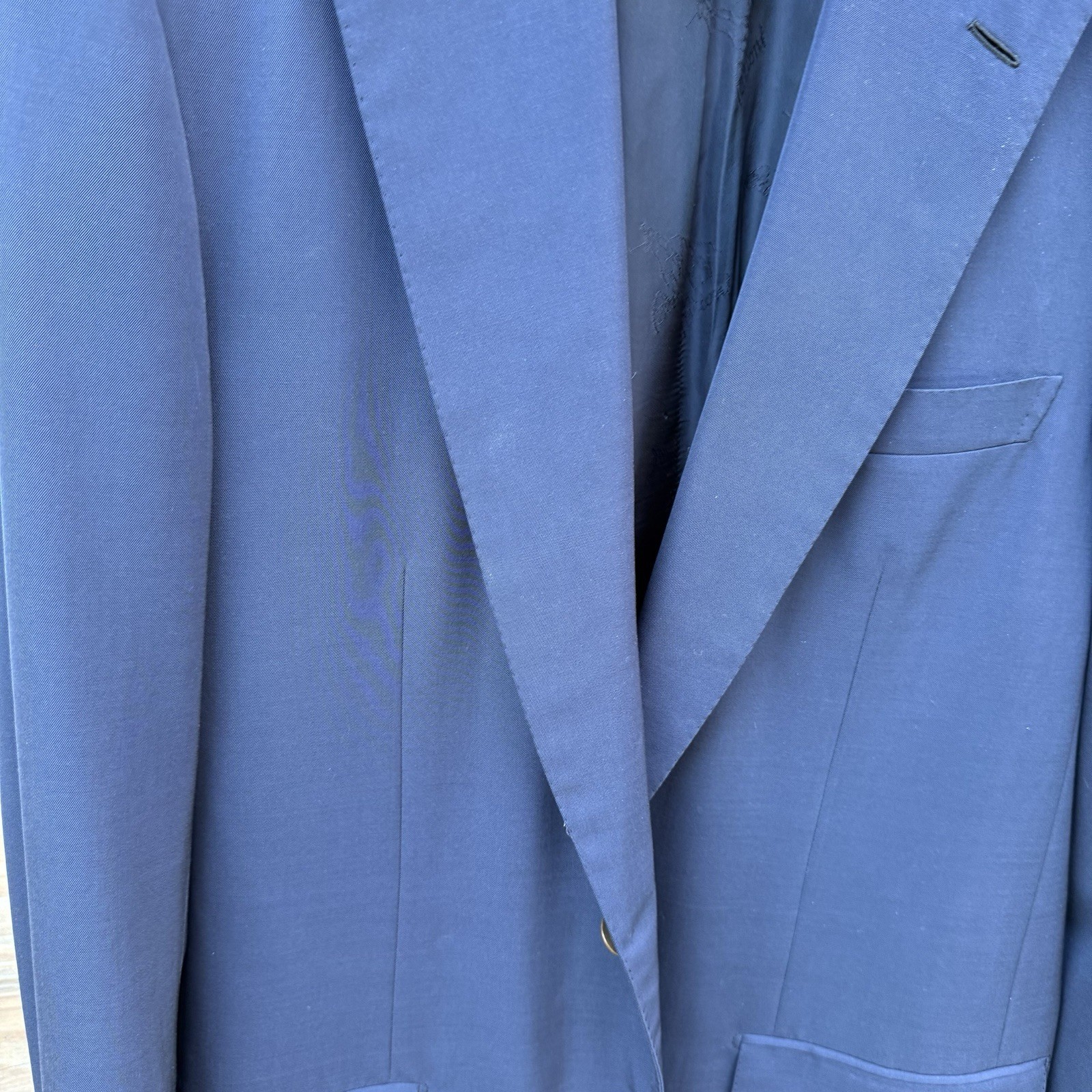 Brioni Blue Blazer Mens 38 or 40 Jacket Navy NOMENTANO Logo Buttons