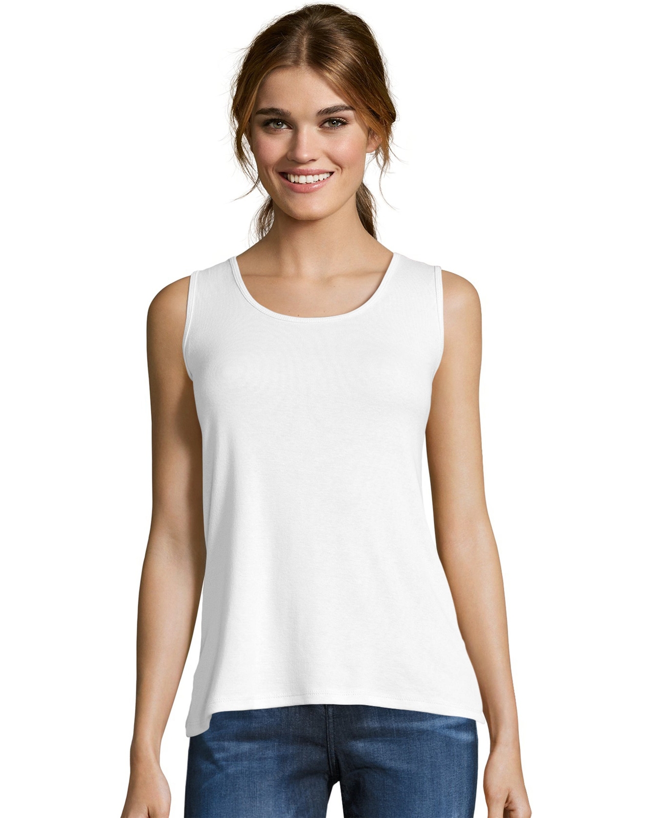 Hanes Ribbed Tank Top Women’s Mini Cotton Shirt 100% pure cotton Wide Straps
