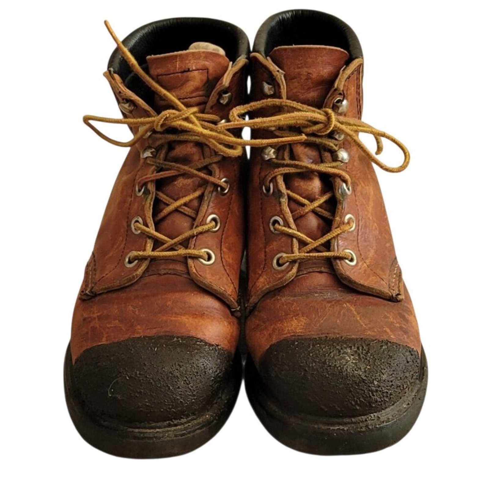 Vintage Red Wing Women’s 7 Leather Lace-Up Work Boots Tuff Toe USA Super Sole