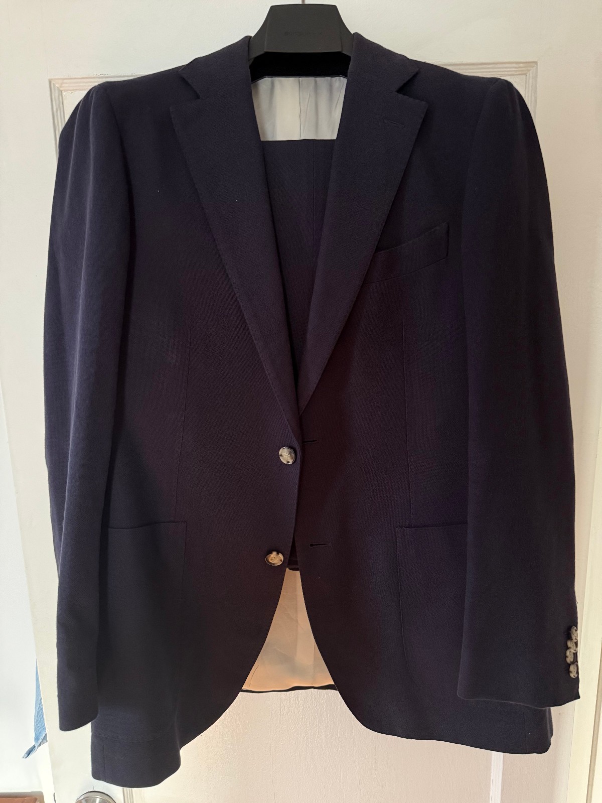 Suitsupply Navy 100% Cotton Havana Patch Suit P5987i-40R