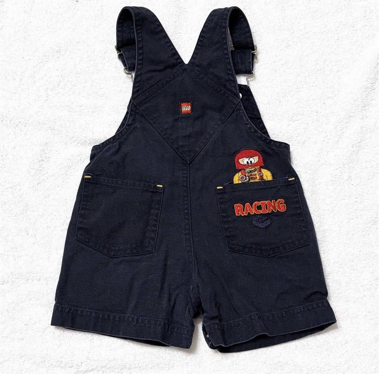 LEGO Wear Navy Cotton Racing Shortalls Overalls, Sleeveless, 12M