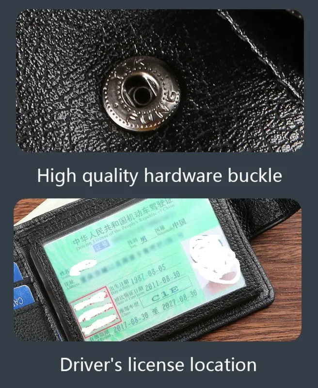 Vintage Wallet For Men Leather Short Hasp Man Wallets Casual Durable Coin Pouch