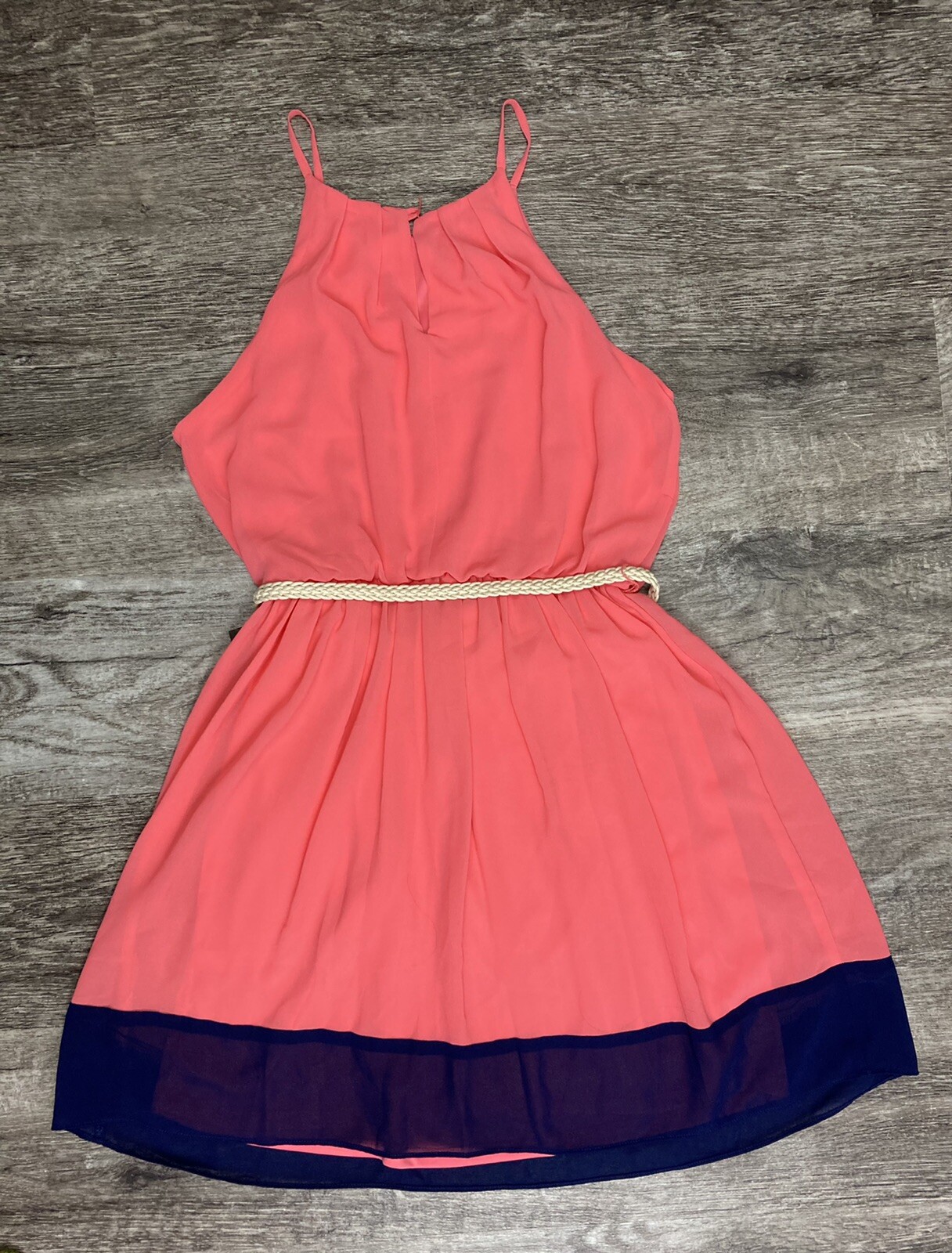 New IZ Buyer Dress Women’s Spaghetti Strap Size Medium Coral Orange Lined
