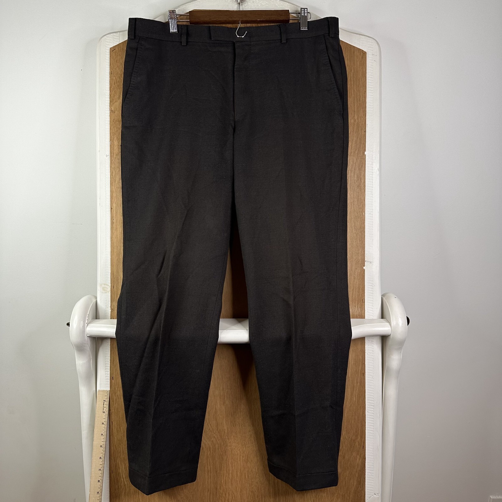 Ermenegildo Zegna Pants Mens 38×30 Gray Flat Front Dress Slacks Trousers