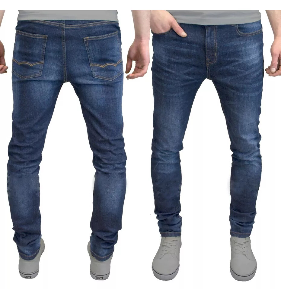 Mens Slim Fit Jeans Stretch Denim Pants Slim Skinny Casual Designer Jeans