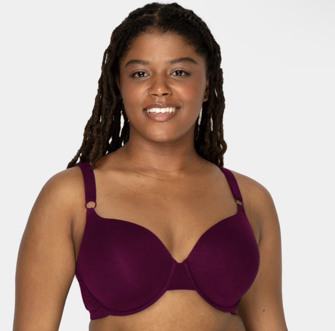Fruit of the Loom Women’s T-Shirt Bra 3 Pk Lilac Whisper/Purple/Black SZ 36D New