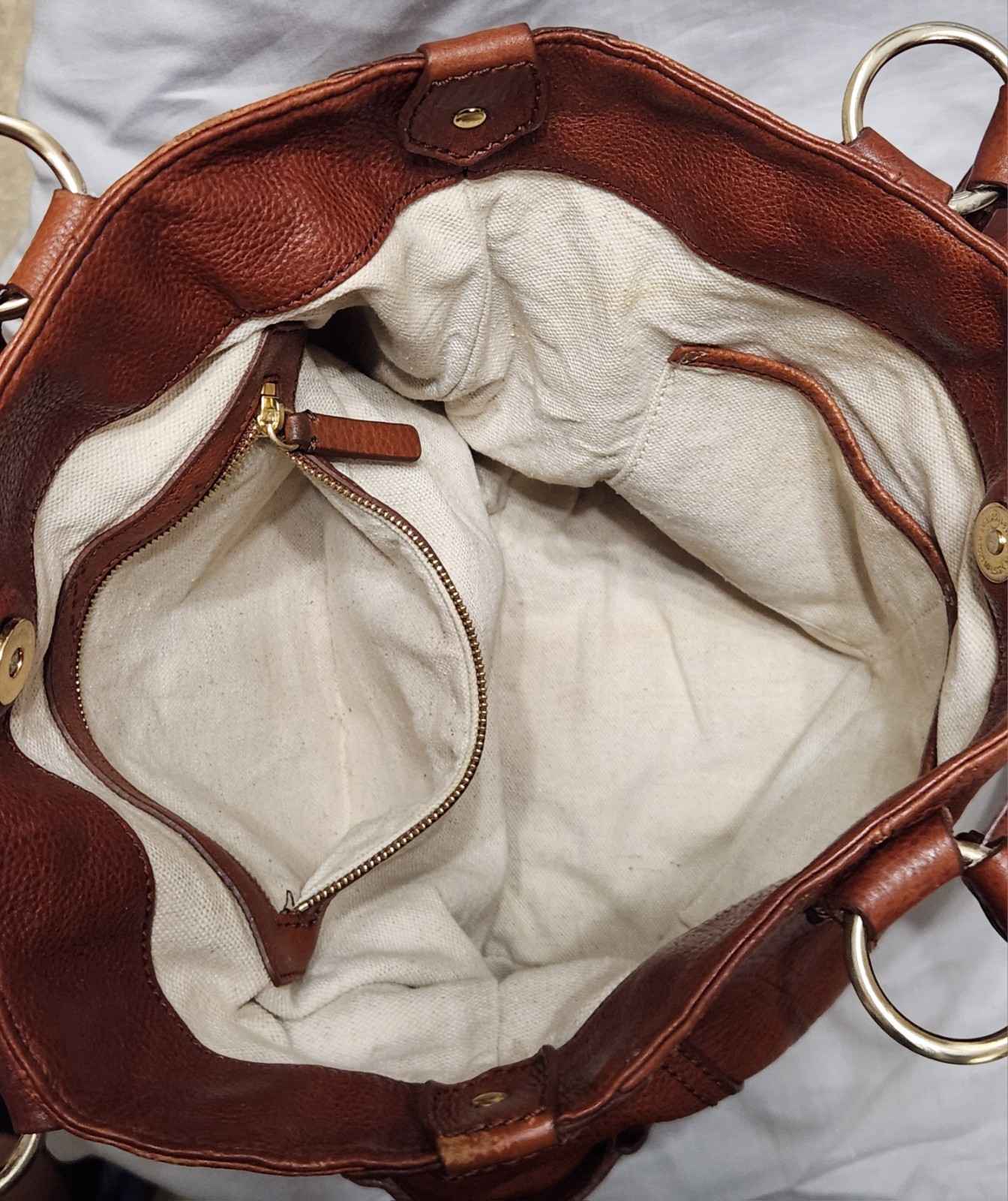 Vintage Michael Kors Astor Lg Leather Tote Bag FLAWED Rugged Work Shoulder Purse
