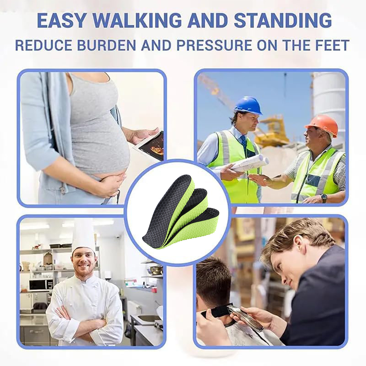 Gel Shoe Insole Invisible Height Increase Heel Lift Taller Insert Pad Silicone