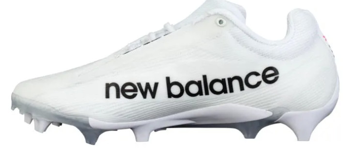 New Balance BurnX4 Low LX Men’s Lacrosse Cleat-White/Gray Many Sizes Available