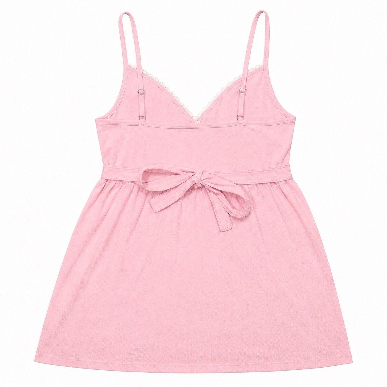 Hollister Pink Lace Trim Babydoll Cami Top Women’s M Tie Back