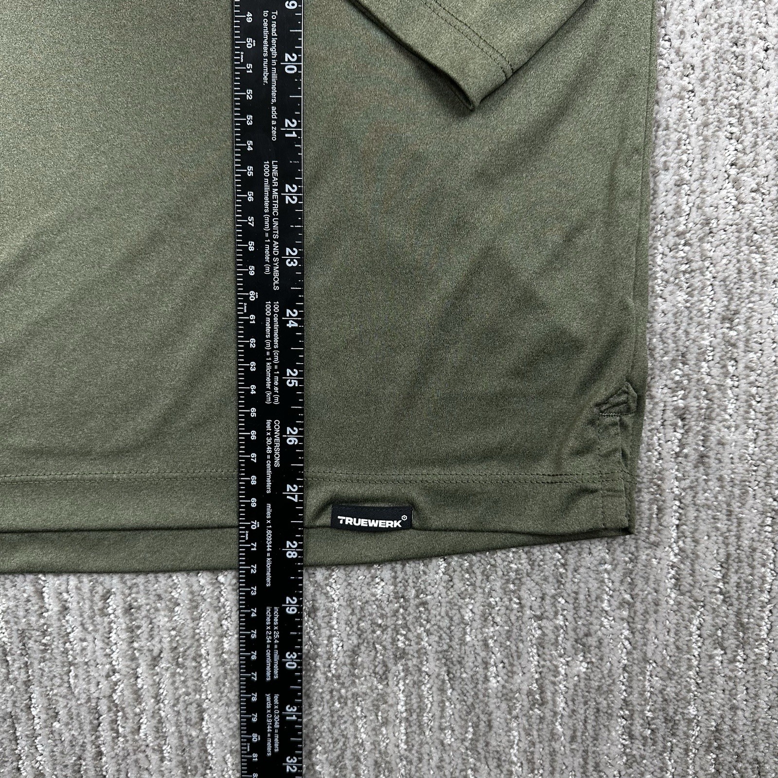 Truewerk B1 Sun T Shirt Mens Large Green Performance Stretch Work Utility