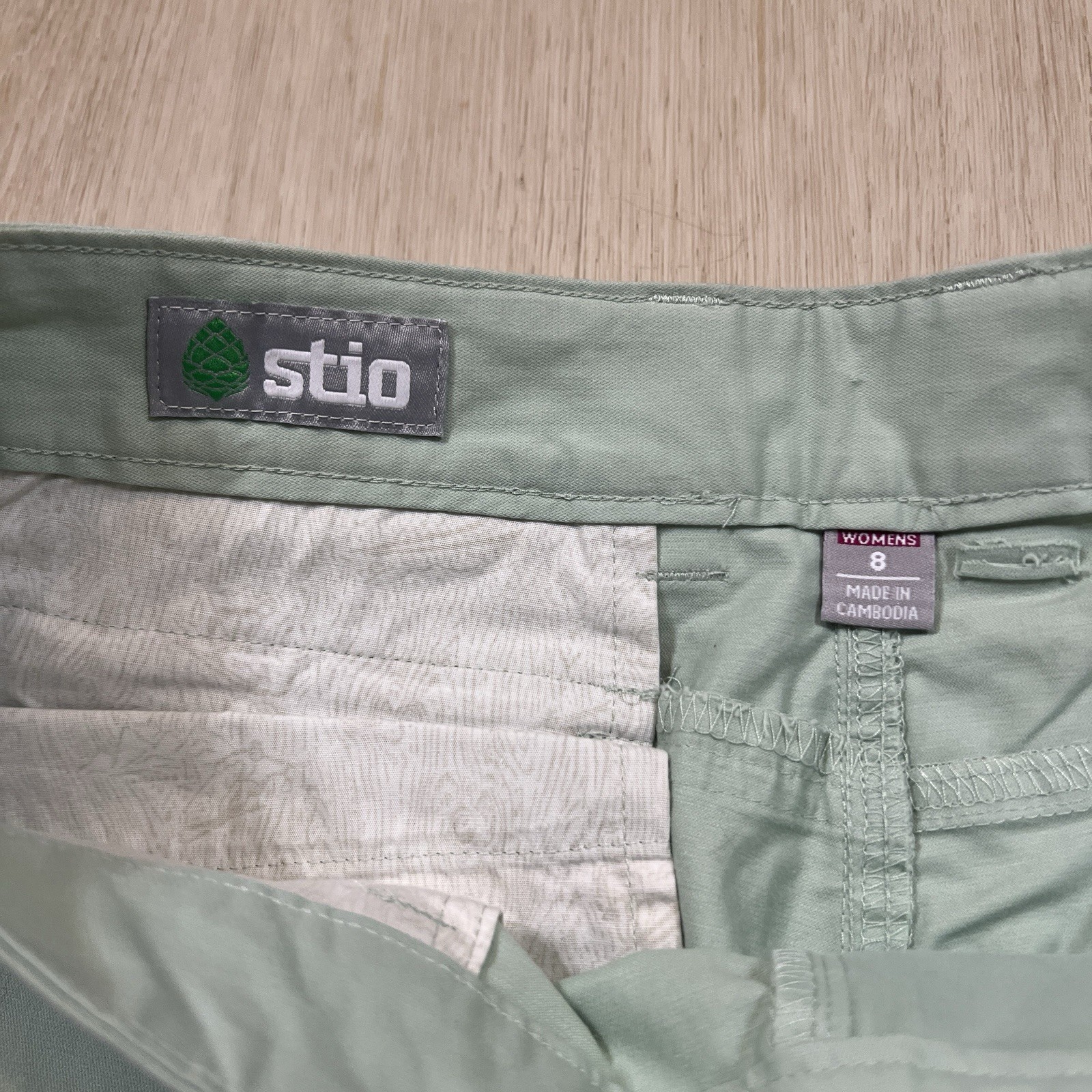 NWT Woman’s 8 Stio Rivet Twill Carpenter Pants Light Green Double Knee