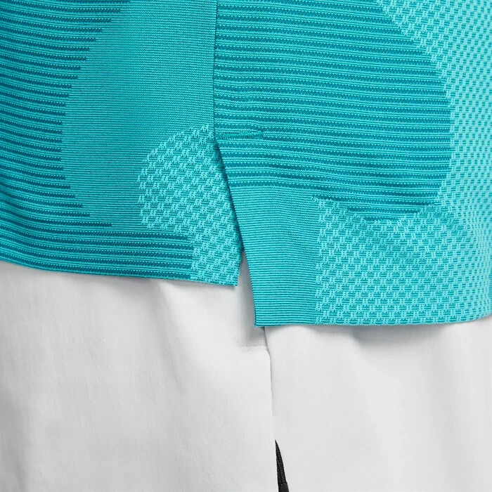 Nike Dri-Fit ADV Tour Camo Golf Polo Teal DR5312-381 Mens 2XL XXL